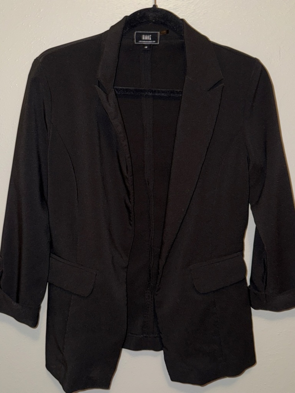 Have Women's Black Open-Front Blazer Jacket